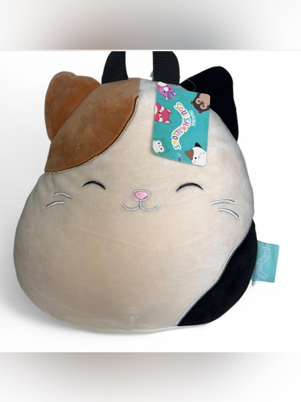 Bioworld Calico Cat Plush Toy Backpack - Beige/Brown/Black